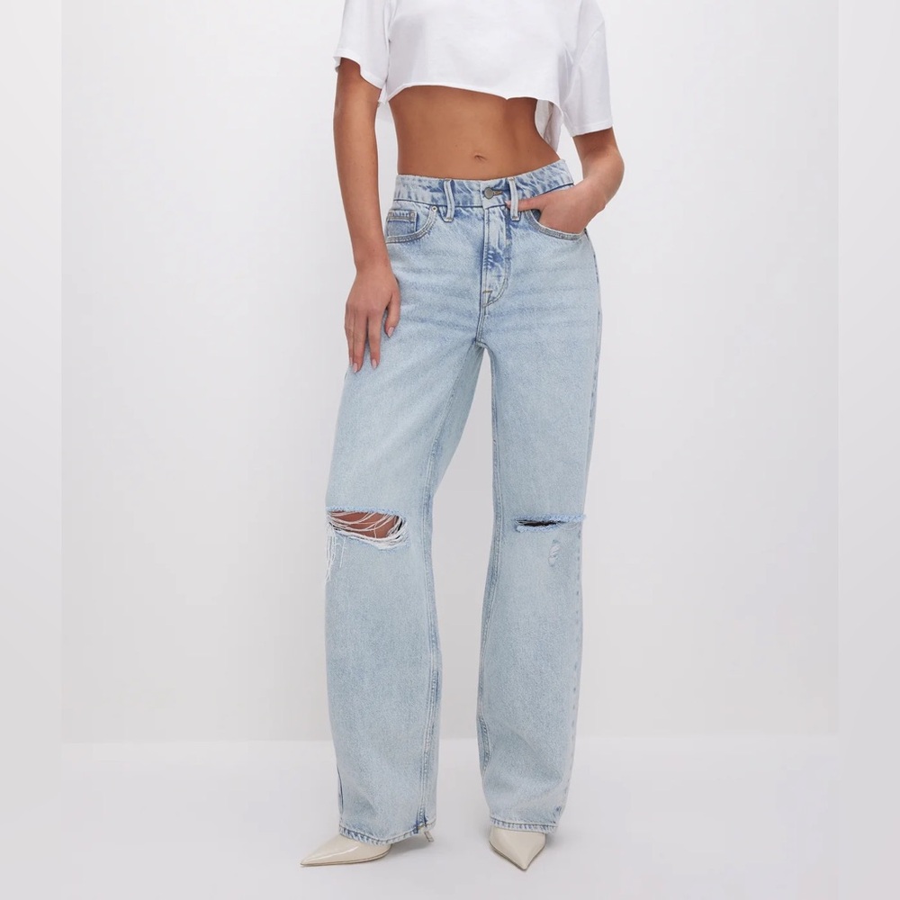 Good 90s Ripped Straight Jeans